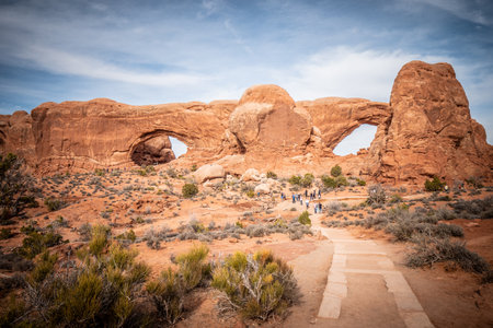Arches National Park in Utah - UTAH, USA - MARCH 20, 2019のeditorial素材