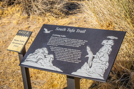 South Tufa Trail at Mono Lake - BISHOP, USA - MARCH 29, 2019のeditorial素材