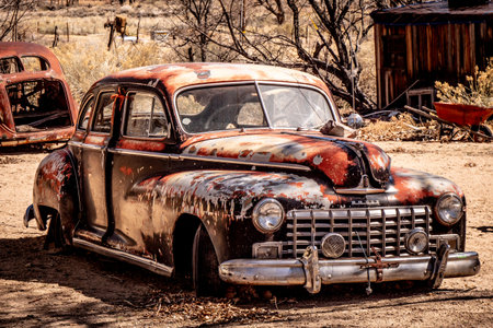 Old and rusty car - BENTON, USA - MARCH 29, 2019のeditorial素材