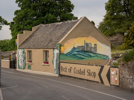Rock of Cashel Shop in Ireland - CASHEL, IRELAND - MAY 15, 2019のeditorial素材