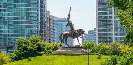 Beautiful Grant Park in Chicago - CHICAGO, USA - JUNE 12, 2019のeditorial素材