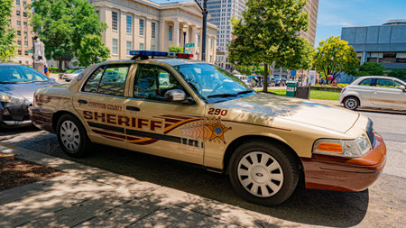 Sheriff Car in the streets of Louisville - LOUISVILLE. USA - JUNE 14, 2019のeditorial素材