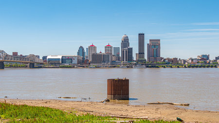 Skyline of Louisville - view from Ashland Park - LOUISVILLE. USA - JUNE 14, 2019のeditorial素材