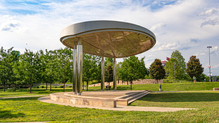 Stage at Cumberland Park in Nashville - NASHVILLE, TENNESSEE - JUNE 15, 2019のeditorial素材