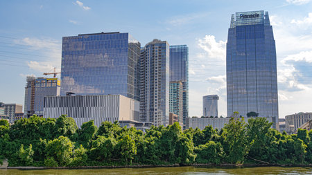 The high rise office buildings of Nashville - NASHVILLE, USA - JUNE 15, 2019のeditorial素材