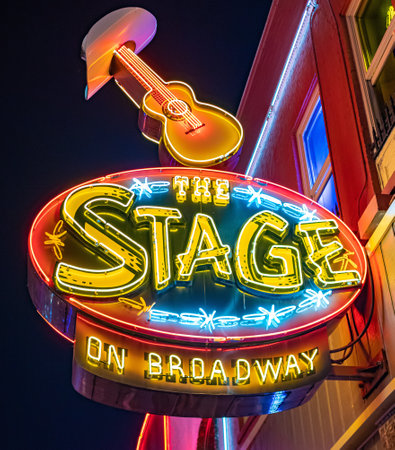 The Stage on Broadway in Nashville - NASHVILLE, USA - JUNE 15, 2019のeditorial素材