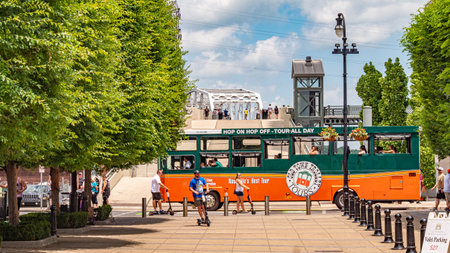 Nashville sightseeing trolley - NASHVILLE, USA - JUNE 15, 2019のeditorial素材