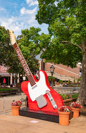 Huge guitars at Grand Ole Opry - NASHVILLE, USA - JUNE 15, 2019のeditorial素材