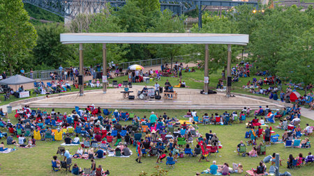 Open Air Music performance at Cumberland Park in Nashville - NASHVILLE, USA - JUNE 15, 2019