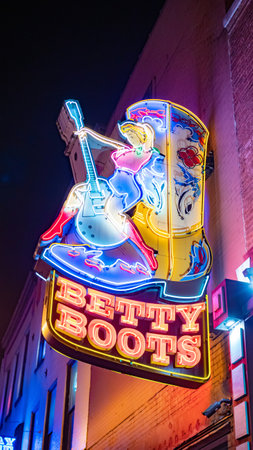 Betty Boots on Nashville Broadway - NASHVILLE, USA - JUNE 15, 2019