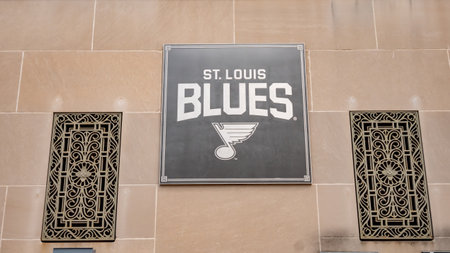 St. Louis Blues sign - ST. LOUIS, USA - JUNE 19, 2019のeditorial素材