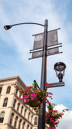 Lantern and street decoration in St Louis - ST. LOUIS, USA - JUNE 19, 2019のeditorial素材