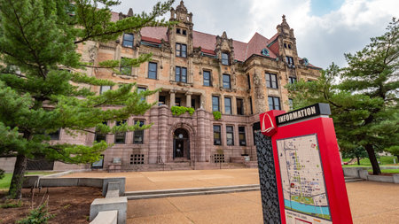 Downtown St Louis information map - ST. LOUIS, MISSOURI - JUNE 19, 2019