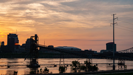 Saint Louis skyline at sunset - ST. LOUIS, USA - JUNE 19, 2019