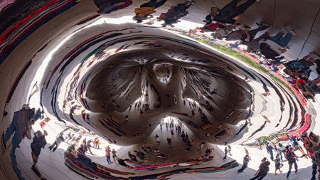 Popular landmark in Chicago - Cloud Gate at Millennium Park - CHICAGO, USA - JUNE 11, 2019のeditorial素材