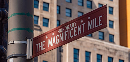 Magnificent Mile in Chicago - CHICAGO, USA - JUNE 11, 2019