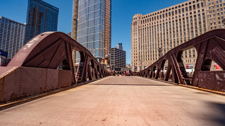 The Bridges over Chicago River - CHICAGO, USA - JUNE 11, 2019のeditorial素材