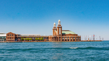 Popular place on Chicago - Navy Pier - CHICAGO, USA - JUNE 11, 2019のeditorial素材