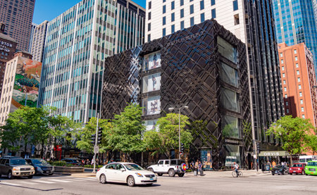 Burberry store at Michigan Avenue in Chicago - CHICAGO, USA - JUNE 11, 2019