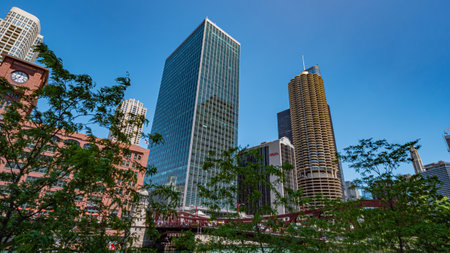 Business tower in Chicago downtown - CHICAGO, USA - JUNE 11, 2019