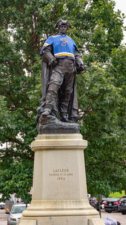 Laclede monument - the founder of St. Louis - SAINT LOUIS. USA - JUNE 19, 2019のeditorial素材