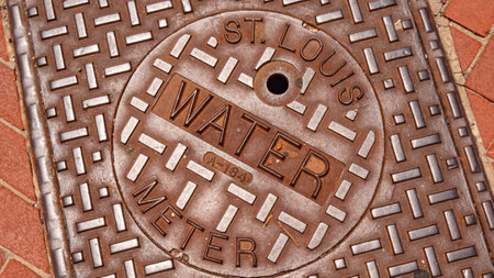 Saint Louis Water Meter - SAINT LOUIS. USA - JUNE 19, 2019のeditorial素材