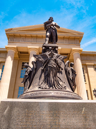 Monument in front of the Louisville Metro Hall - LOUISVILLE, USA - JUNE 14, 2019