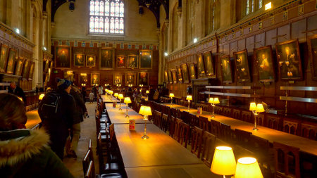 Christ Church Cathedral and Oxford University in Oxford England - OXFORD, ENGLAND - JANUARY 3, 2020
