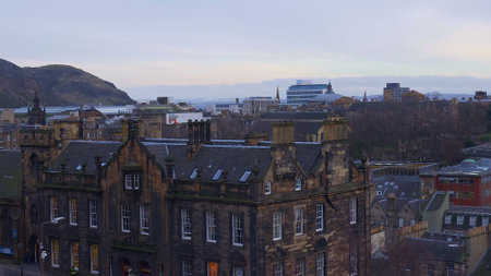Cityscapes of Edinburgh Scotland - EDINBURGH, SCOTLAND - JANUARY 10, 2020のeditorial素材