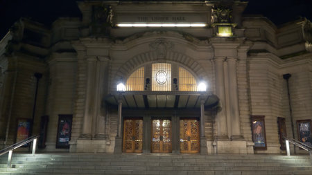 Usher Hall in Edinburgh at night - EDINBURGH, SCOTLAND - JANUARY 10, 2020のeditorial素材