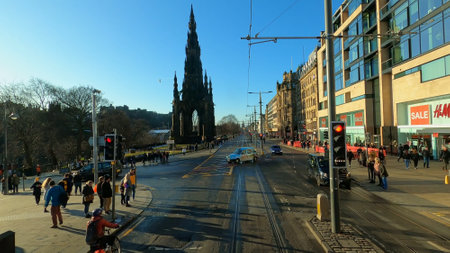 Waverly station - the main railway station in Edinburgh - EDINBURGH, SCOTLAND - JANUARY 10, 2020のeditorial素材