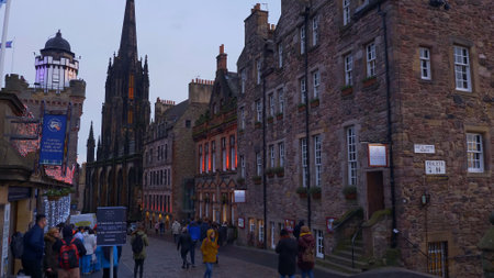 Cityscapes of Edinburgh Scotland - EDINBURGH, SCOTLAND - JANUARY 10, 2020
