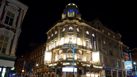 Gielgud Theatre at Shaftesbury Avenue in London - LONDON, ENGLAND - DECEMBER 11, 2019