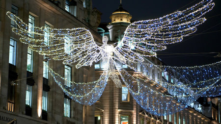 Amazing Christmas decoration in the streets of London - LONDON, ENGLAND - DECEMBER 11, 2019のeditorial素材