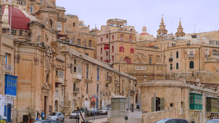 Cityscapes of Valletta - the capital city of Malta - MALTA, MALTA - MARCH 5, 2020のeditorial素材