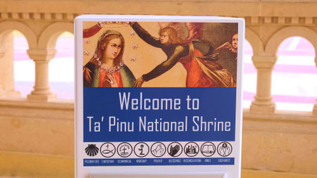 Welcome to Ta Pinu National Shrine on Gozo - MALTA, MALTA - MARCH 5, 2020
