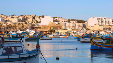 The small fishing village of Marsaxlokk on the island of Malta - MALTA, MALTA - MARCH 5, 2020