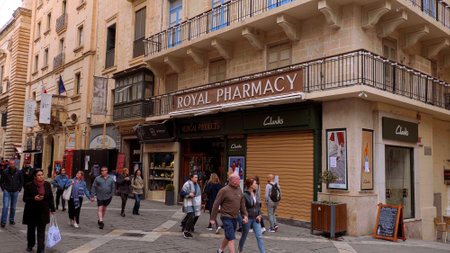 Royal Pharmacy in Valletta - MALTA, MALTA - MARCH 5, 2020のeditorial素材