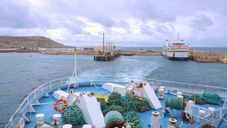 Gozo Channel Line - the ferry between Gozo and Malta - MALTA, MALTA - MARCH 5, 2020