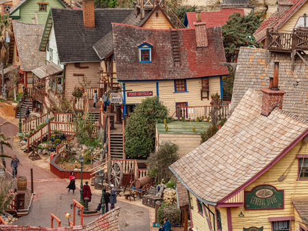 Popeye Village - a popular landmark and former film location in Malta - ISLAND OF MALTA, MALTA - MARCH 5, 2020のeditorial素材