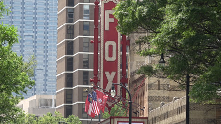 Famous Fox Theatre in Atlanta midtown - ATLANTA, USA - APRIL 22, 2016のeditorial素材