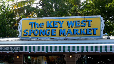 The Key West Sponge Market - KEY WEST, USA APRIL 13, 2016 - travel photographyのeditorial素材