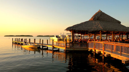 Beautiful Bay on Islamorada USA- ISLAMORADA, USA - APRIL 12, 2016のeditorial素材
