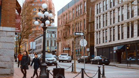 Gastown - the beautiful historic district in Vancouver - VANCOUVER, CANADA - APRIL 11, 2017のeditorial素材