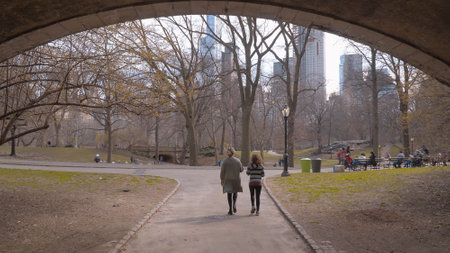 Beautiful Central Park in New York - NEW YORK CITY, USA - APRIL 2, 2017のeditorial素材