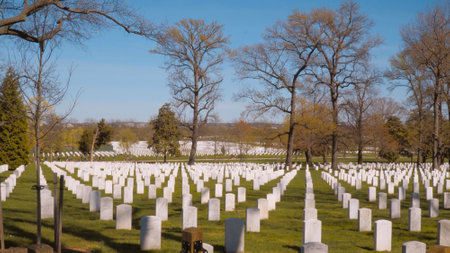 The Nations most sacred shrine - The Arlington Cemetery in Washington - WASHINGTON, USA - APRIL 8, 2017のeditorial素材