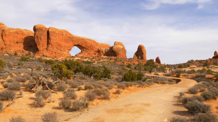 Arches National Park in Utah - UTAH, USA - MARCH 20, 2019のeditorial素材