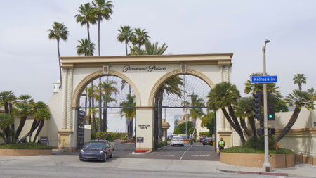 Paramount Pictures film studios at Los Angeles - LOS ANGELES, USA - MARCH 18, 2019のeditorial素材