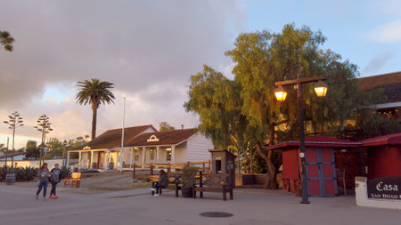 Old Town San Diego State Park at sunset - SAN DIEGO, UNITED STATES OF AMERICA - APRIL 1, 2019のeditorial素材