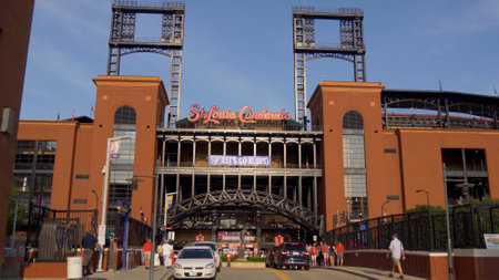 St. Louis Cardinals at Bush stadium - ST. LOUIS, USA - JUNE 19, 2019のeditorial素材